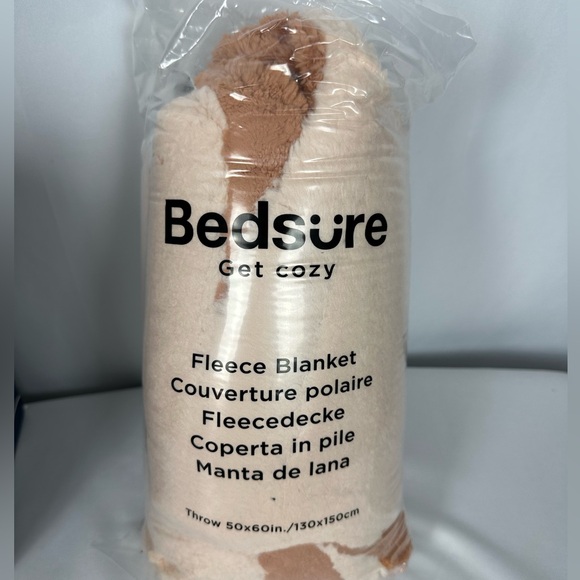 Cozy Brown and Tan Blanket - Picture 4 of 5